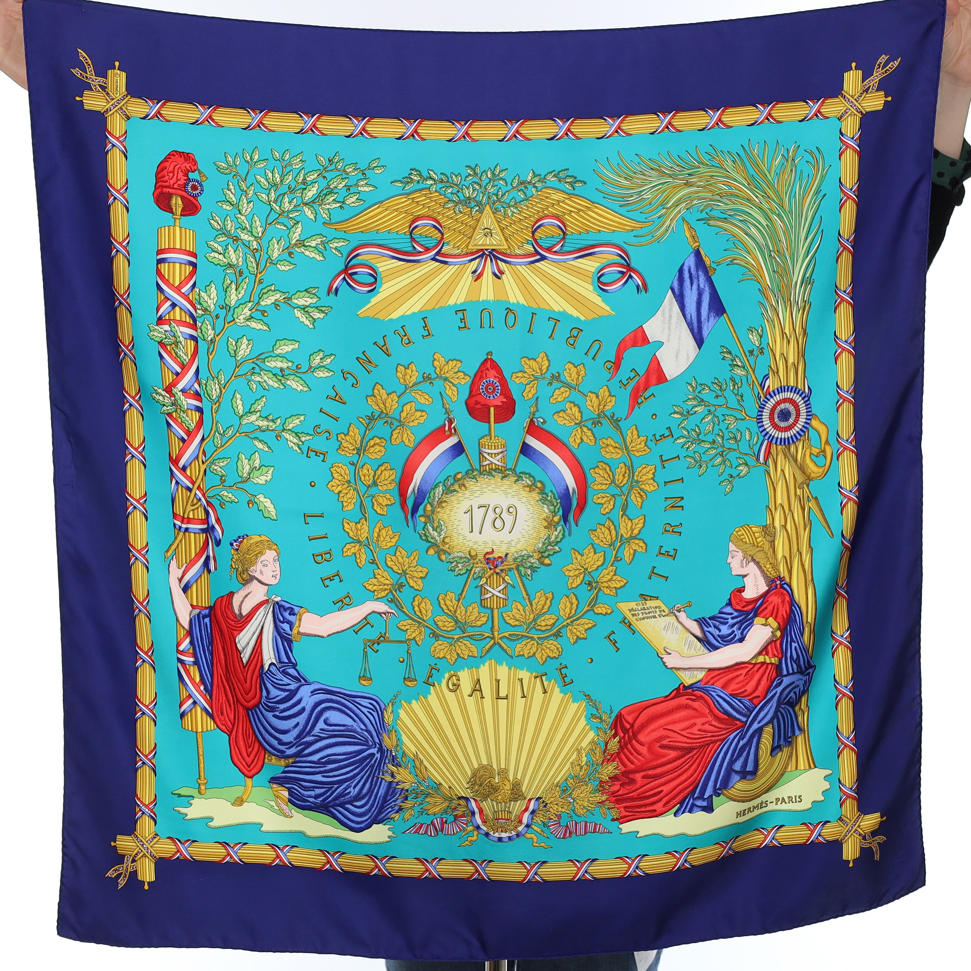 Hermès République Française Liberté Égalite 1789 Silk Scarf
