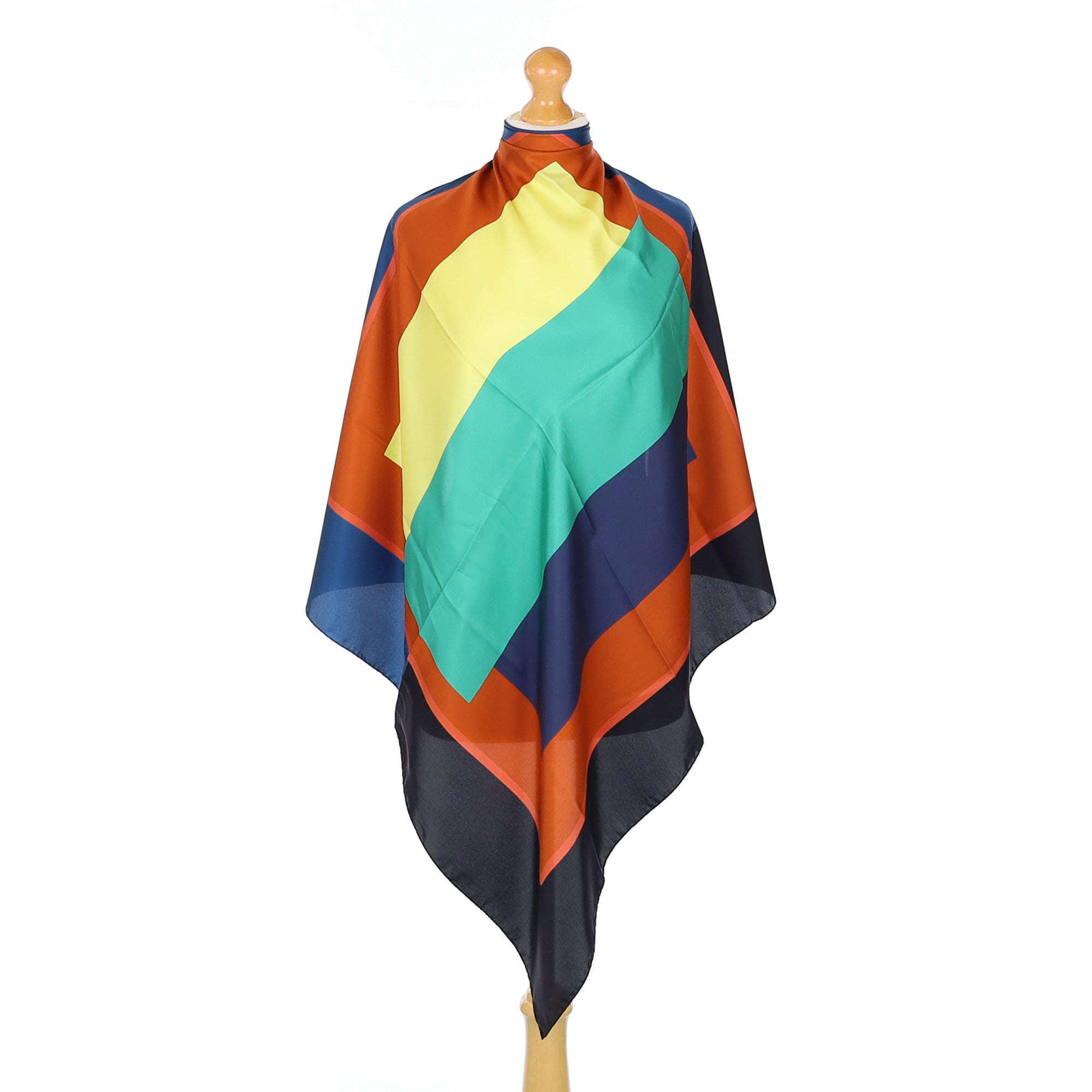 Brand New Italian Colour Block Silk Scarf