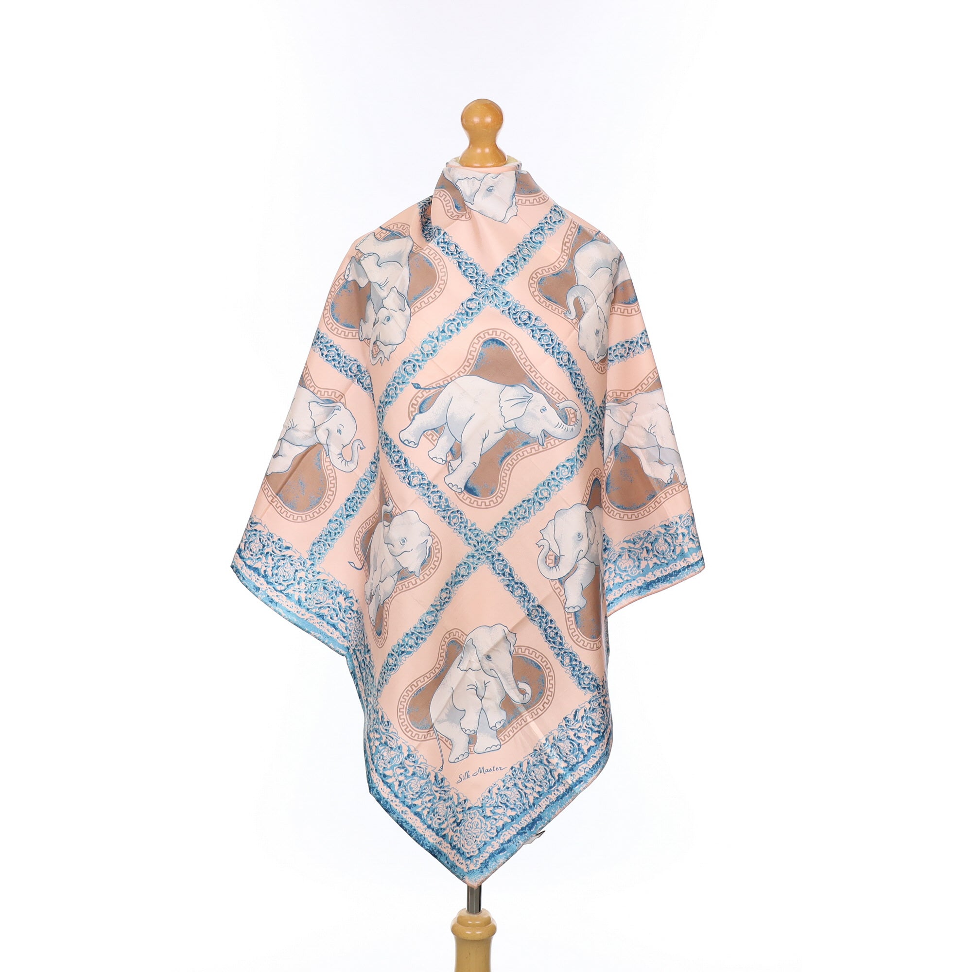 Brand New Boxed Elephant Thai Silk Scarf