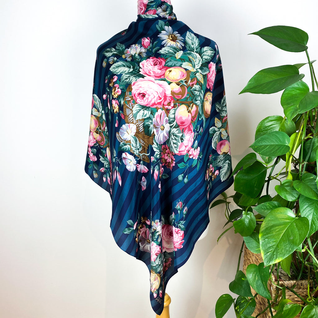 Echo Floral Vintage Silk Scarf