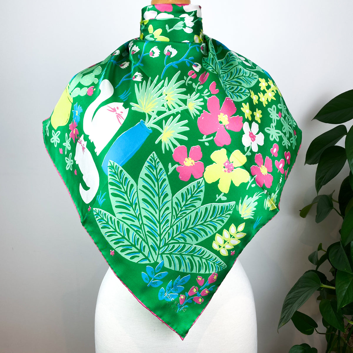 Kate Spade Floral Silk Scarf