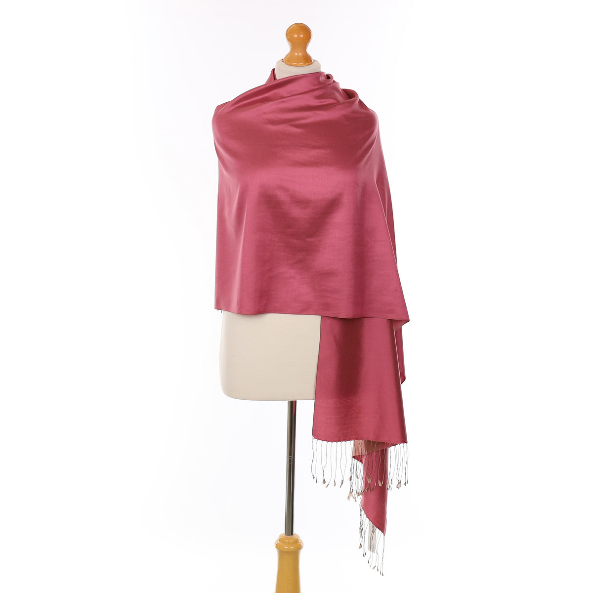 Brand New Ishvari Mauve Pink Silk Scarf