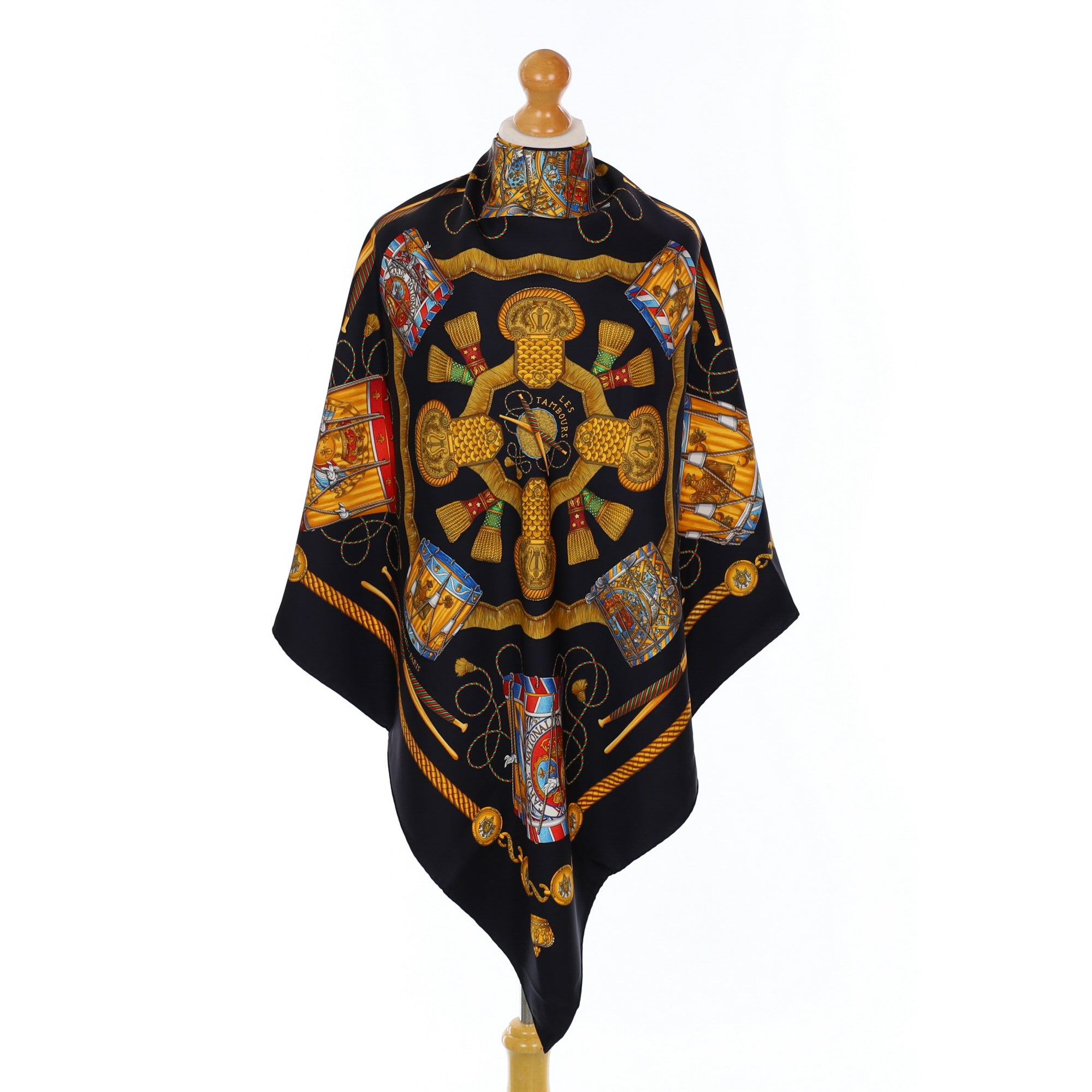 Hermès Les Tambours Silk Scarf