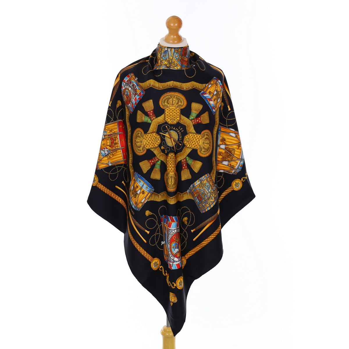 Hermès Les Tambours Silk Scarf