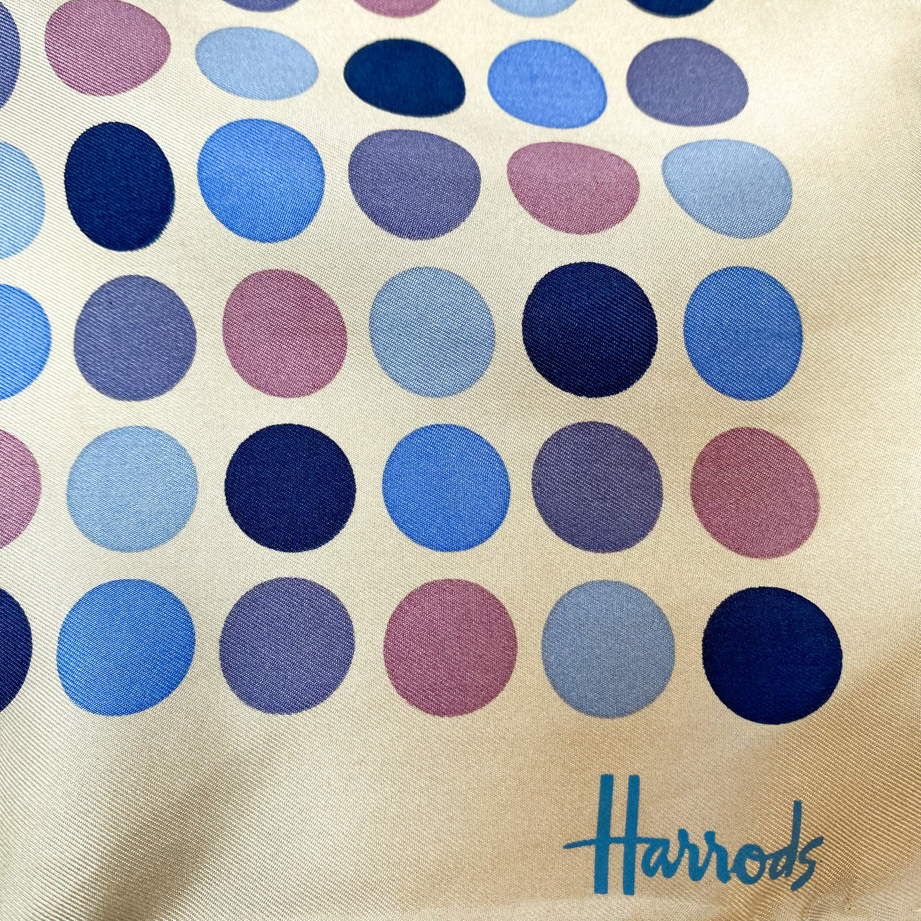 Harrods Spotty Silk Scarf