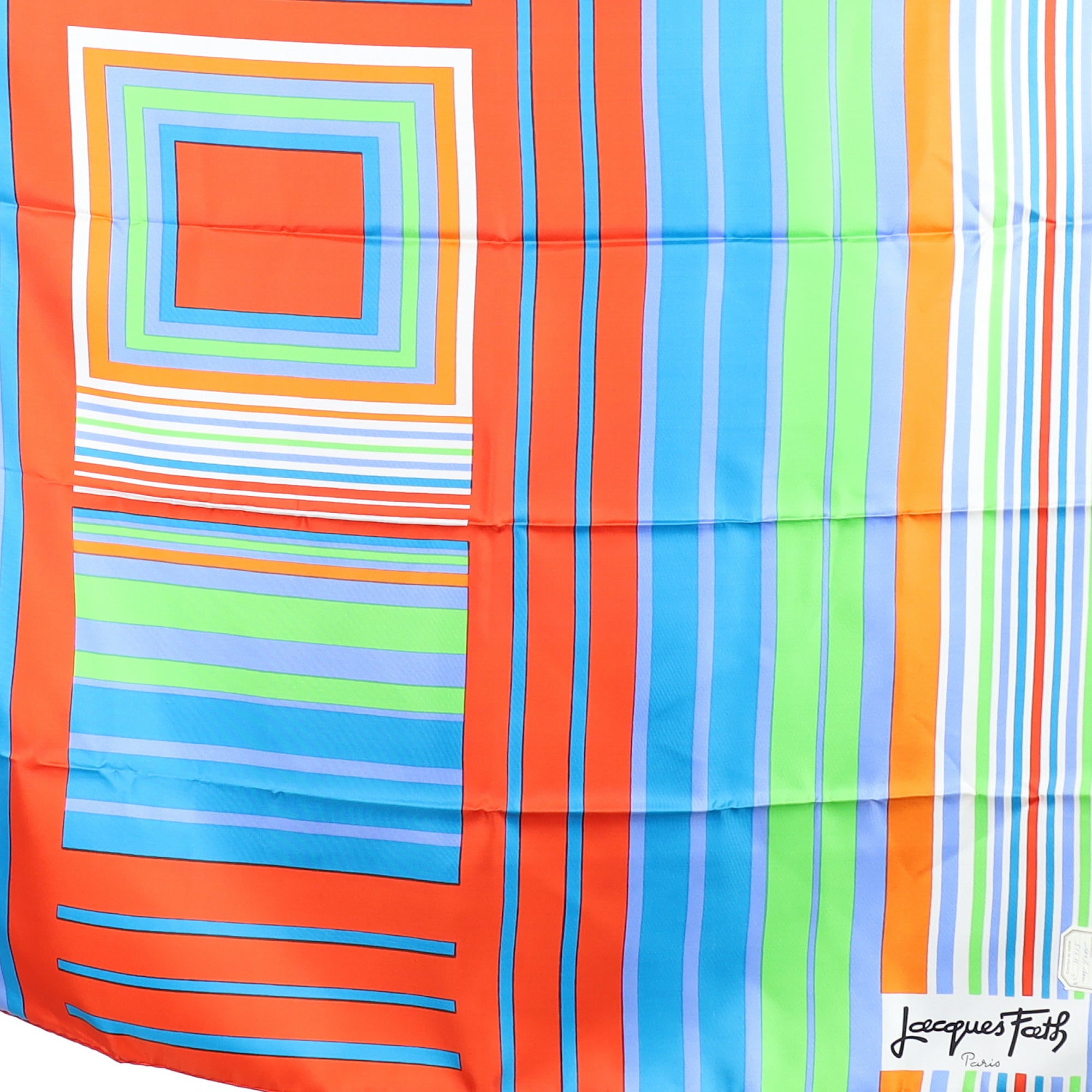 Brand New Boxed Jacques Fath Vintage Silk Scarf