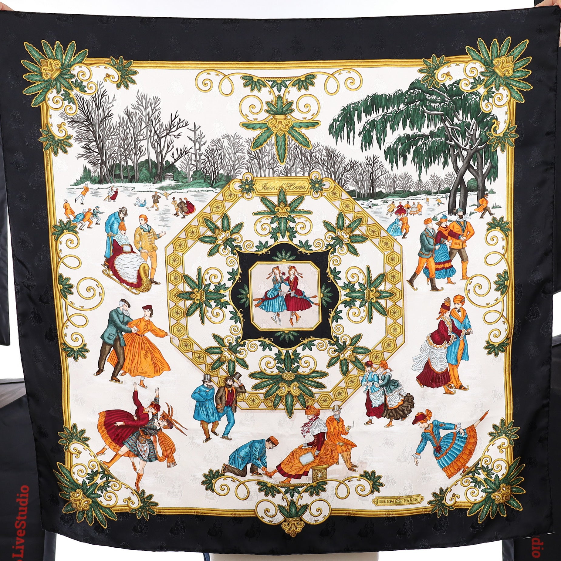 Hermès Joies D'Hiver Silk Scarf Rare