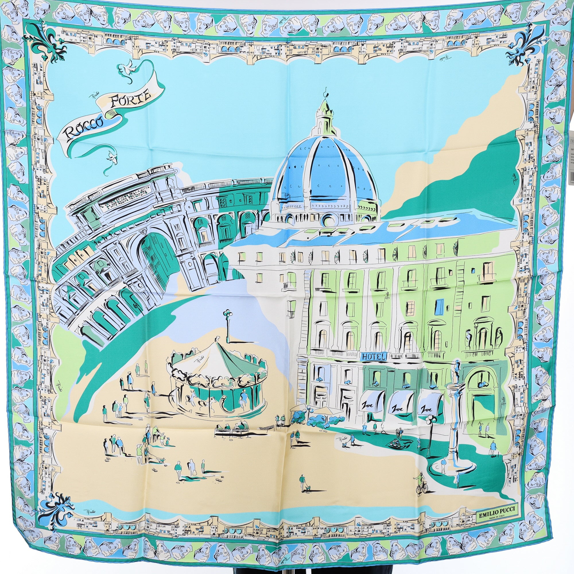 Brand New Boxed Emilio Pucci Florence Plaza Silk Scarf