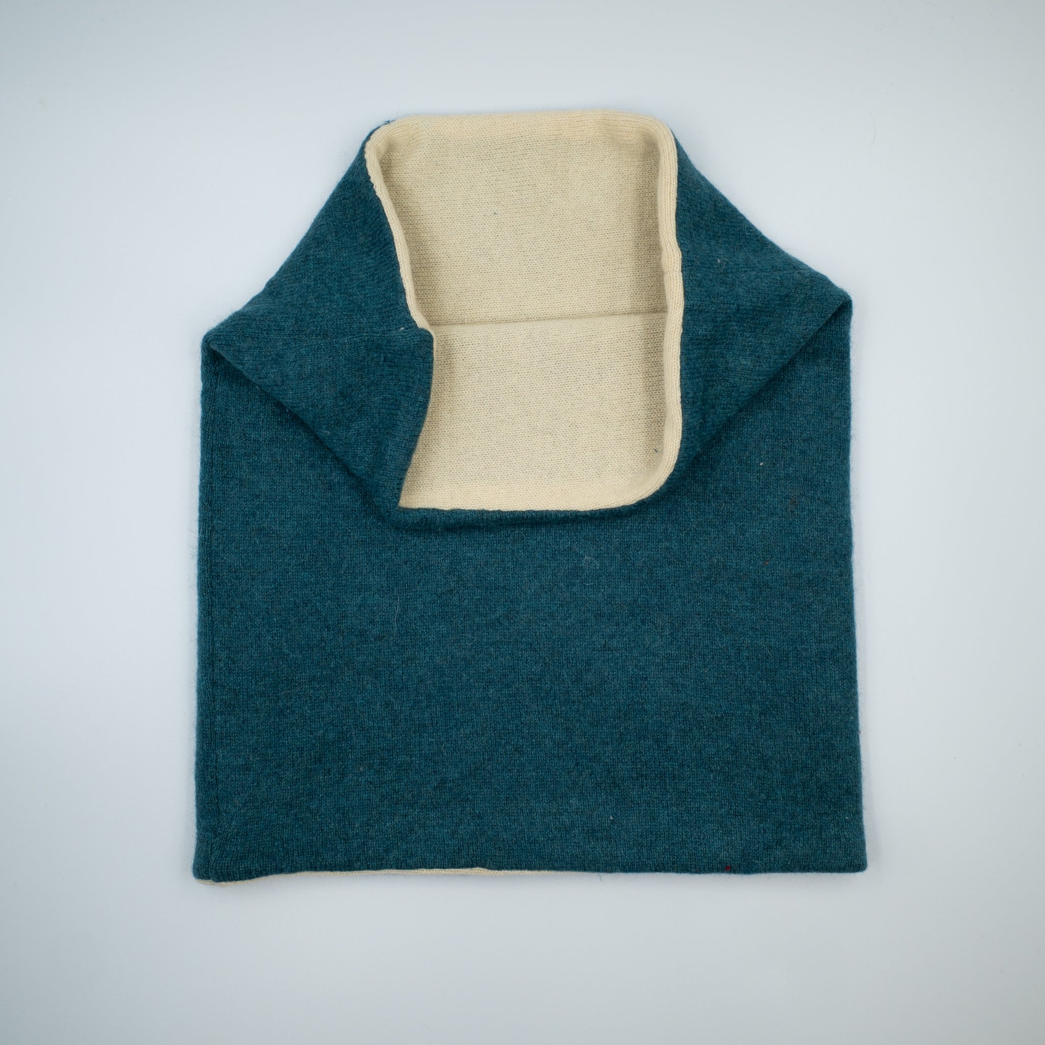 Ocean Green and Cream Luxury Double Layered Snood