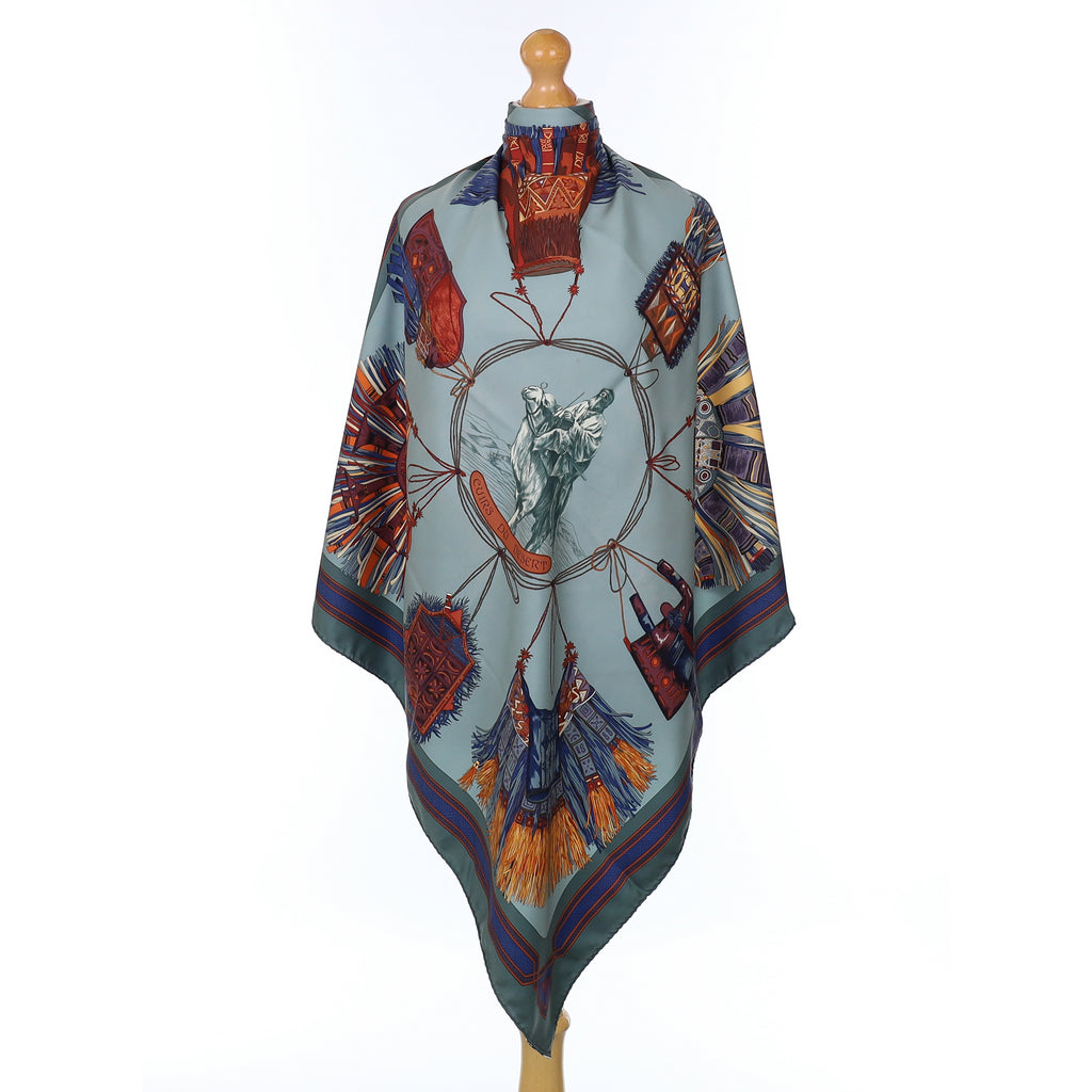 Hermès Cuirs Du Desert Silk Scarf