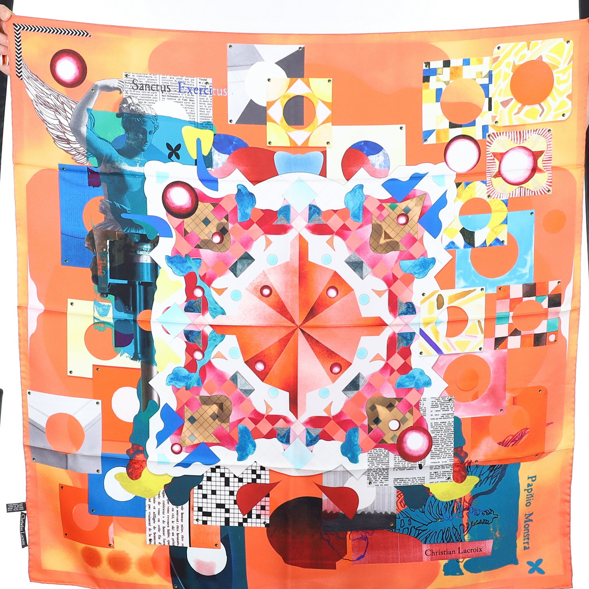 Brand New Christian Lacroix Multicoloured Silk Scarf