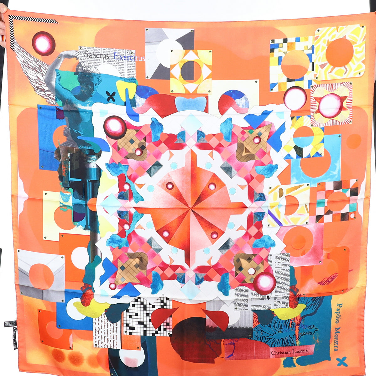 Brand New Christian Lacroix Multicoloured Silk Scarf