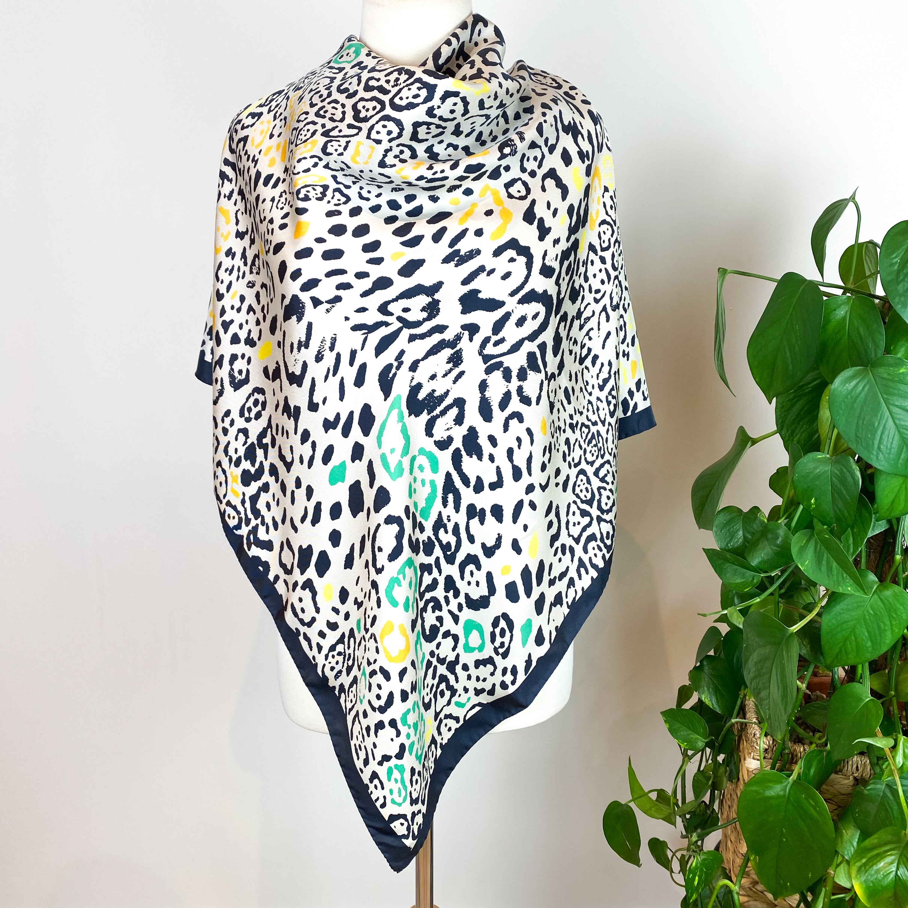 Striking Animal Print Modern Silk Scarf