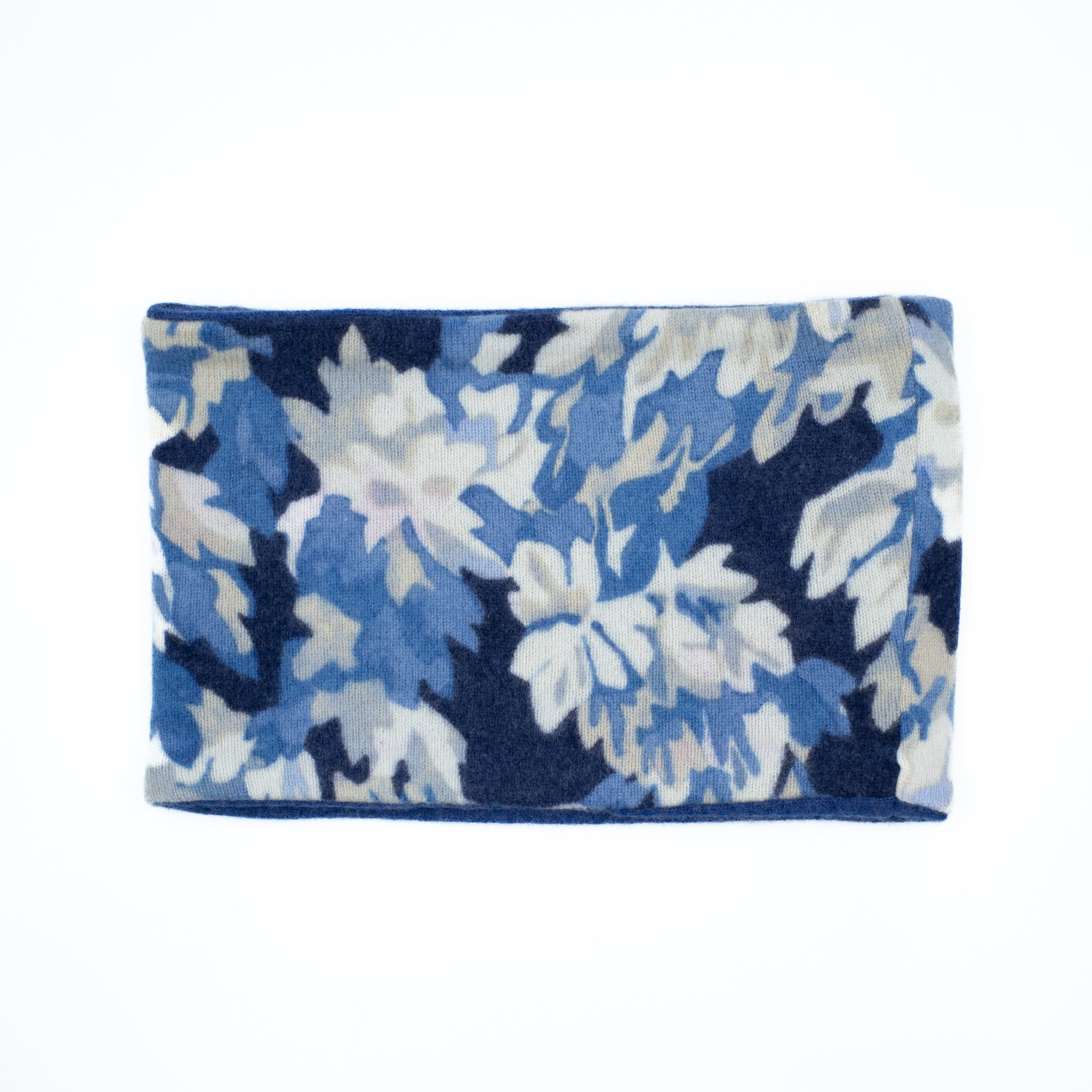Blue and French Navy Floral Neck Warmer