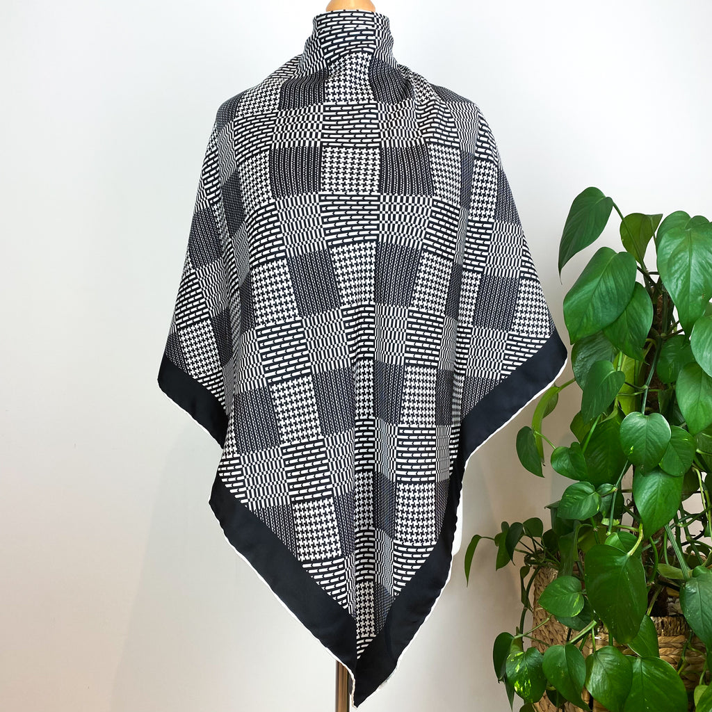 Beckford Silk Monochrome Vintage Silk Scarf