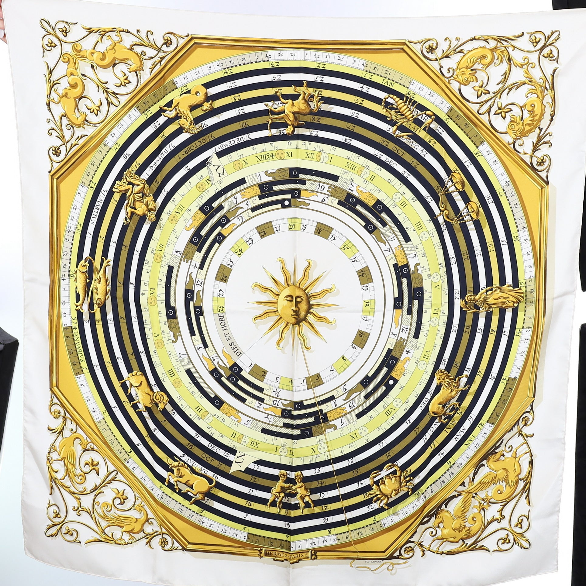 Hermès Dies et Hore Astrologie Silk Scarf