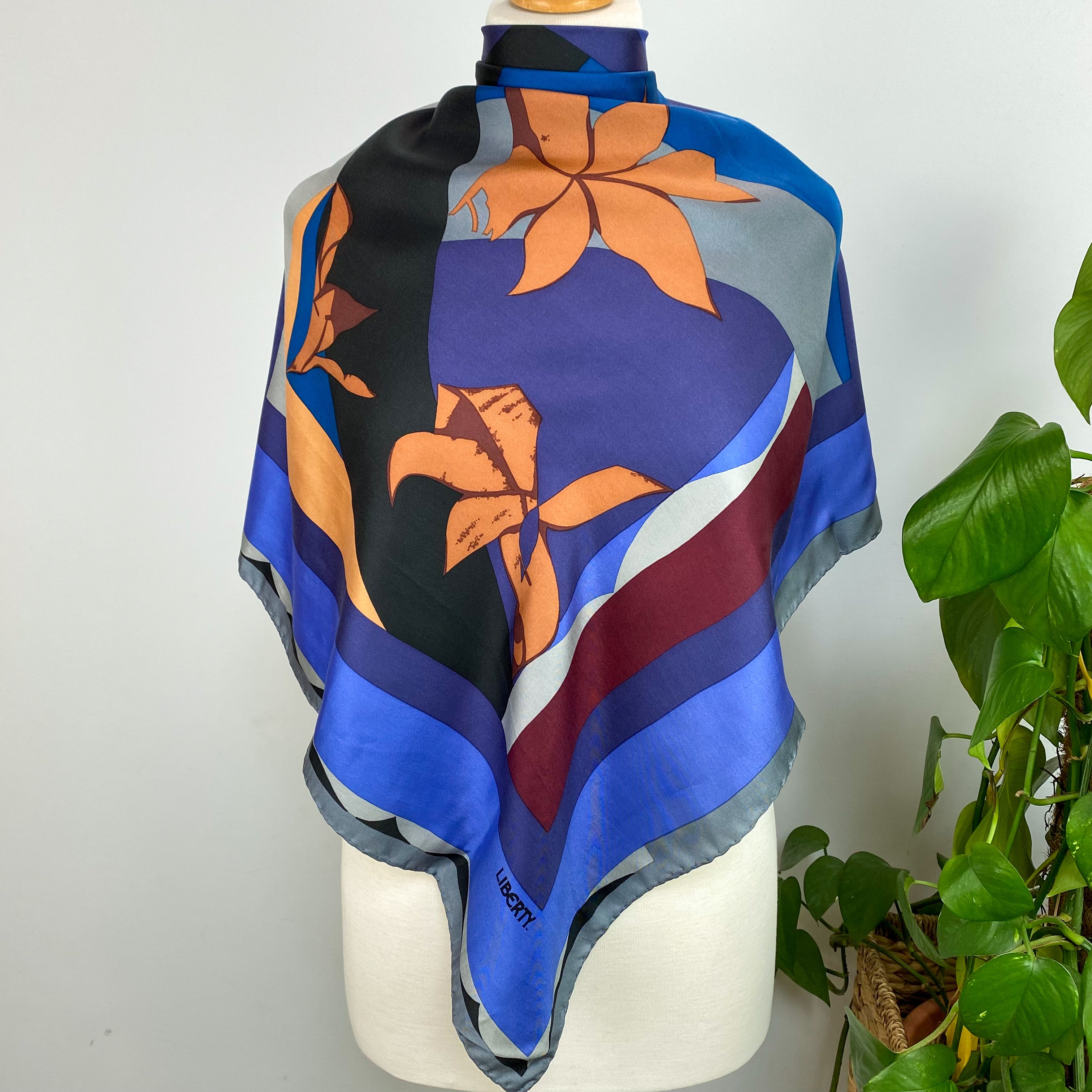 Liberty Abstract Floral Silk Scarf