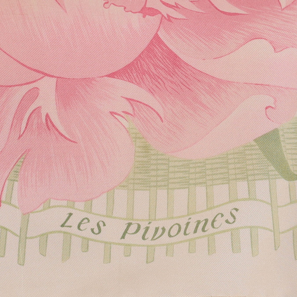 Hermès Les Pivoines Silk Scarf