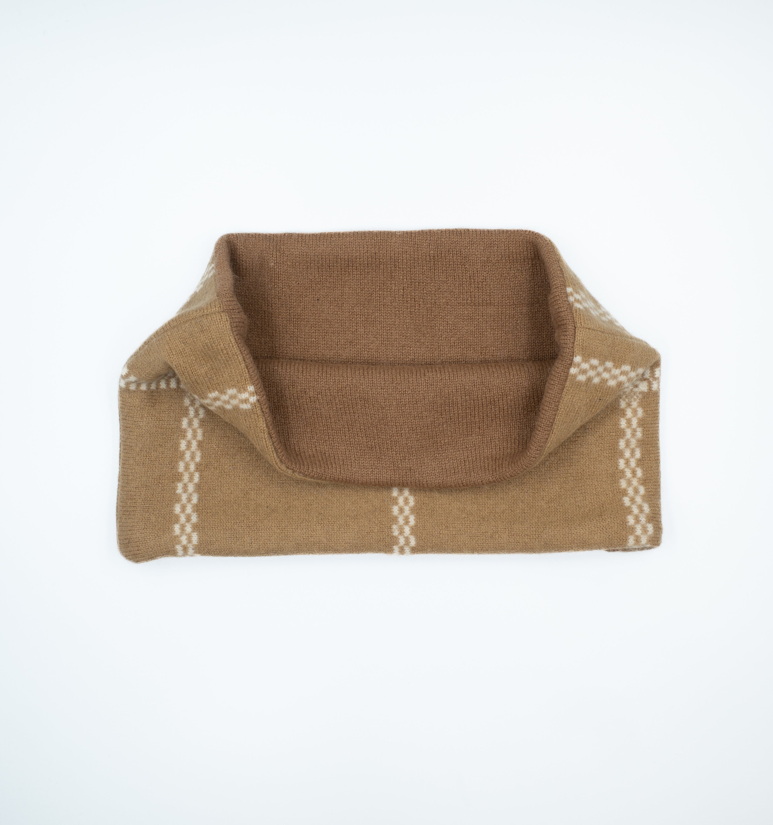 Camel Check and Cream Neck Warmer
