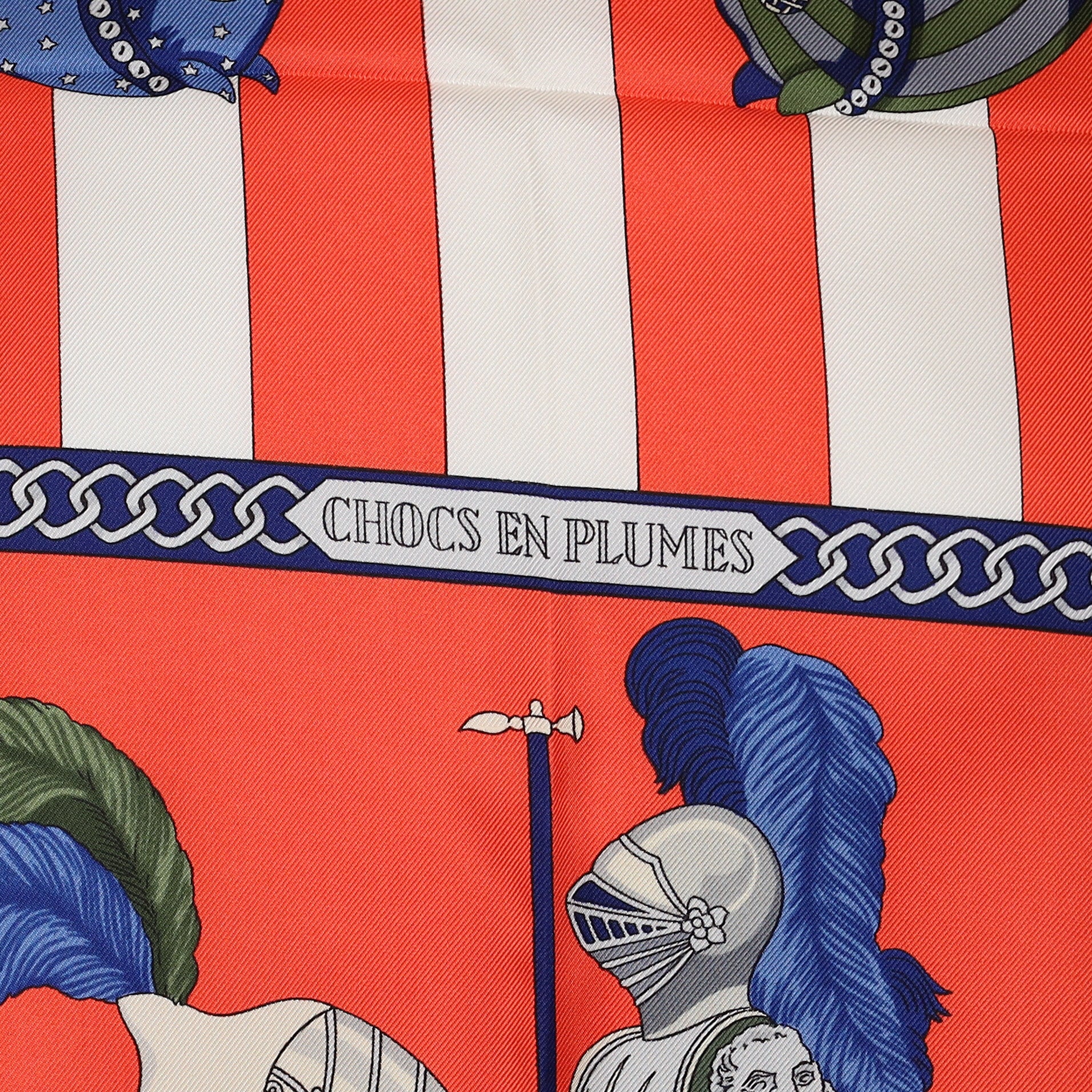 Brand New Boxed Hermès Chocs en Plumes Silk Scarf