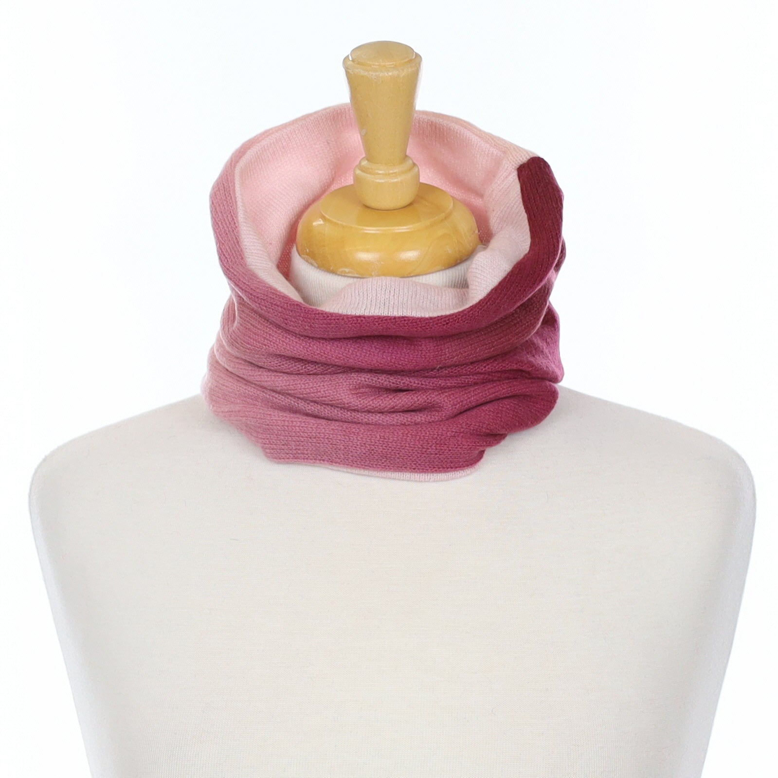 Ombre Pink and Shell Pink Luxury Double Layered Snood