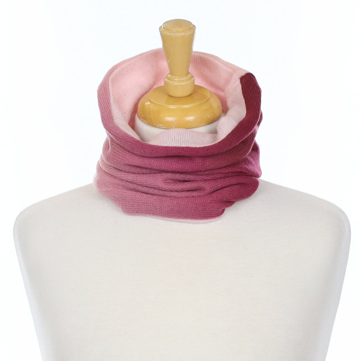 Ombre Pink and Shell Pink Luxury Double Layered Snood