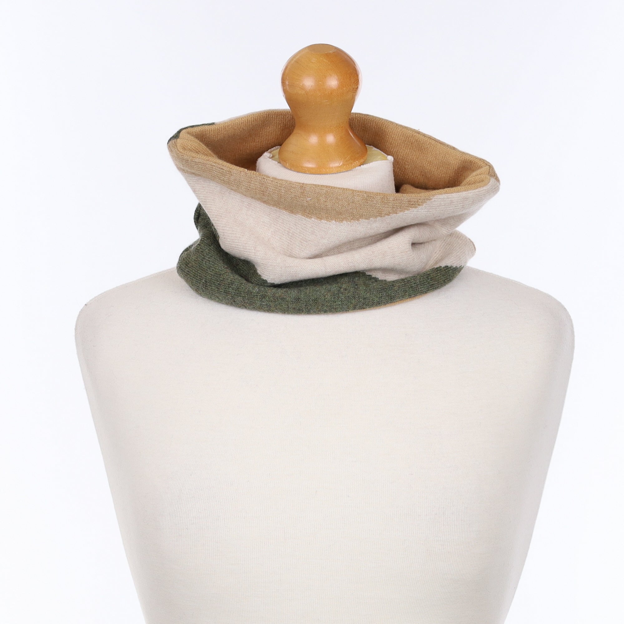 Camel Oatmeal and Khaki Neck Warmer