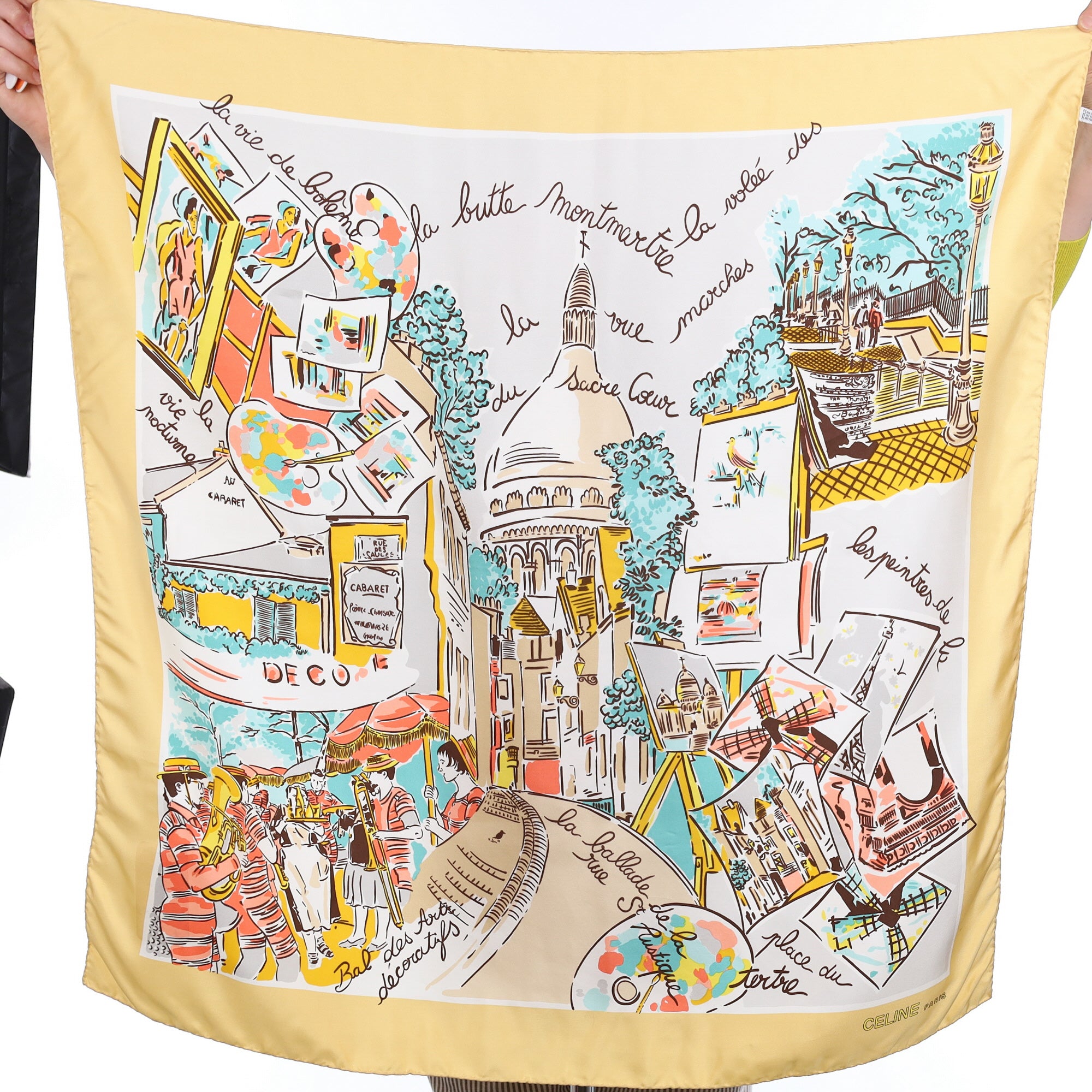 Celine Le Sacre Coeur Silk Scarf