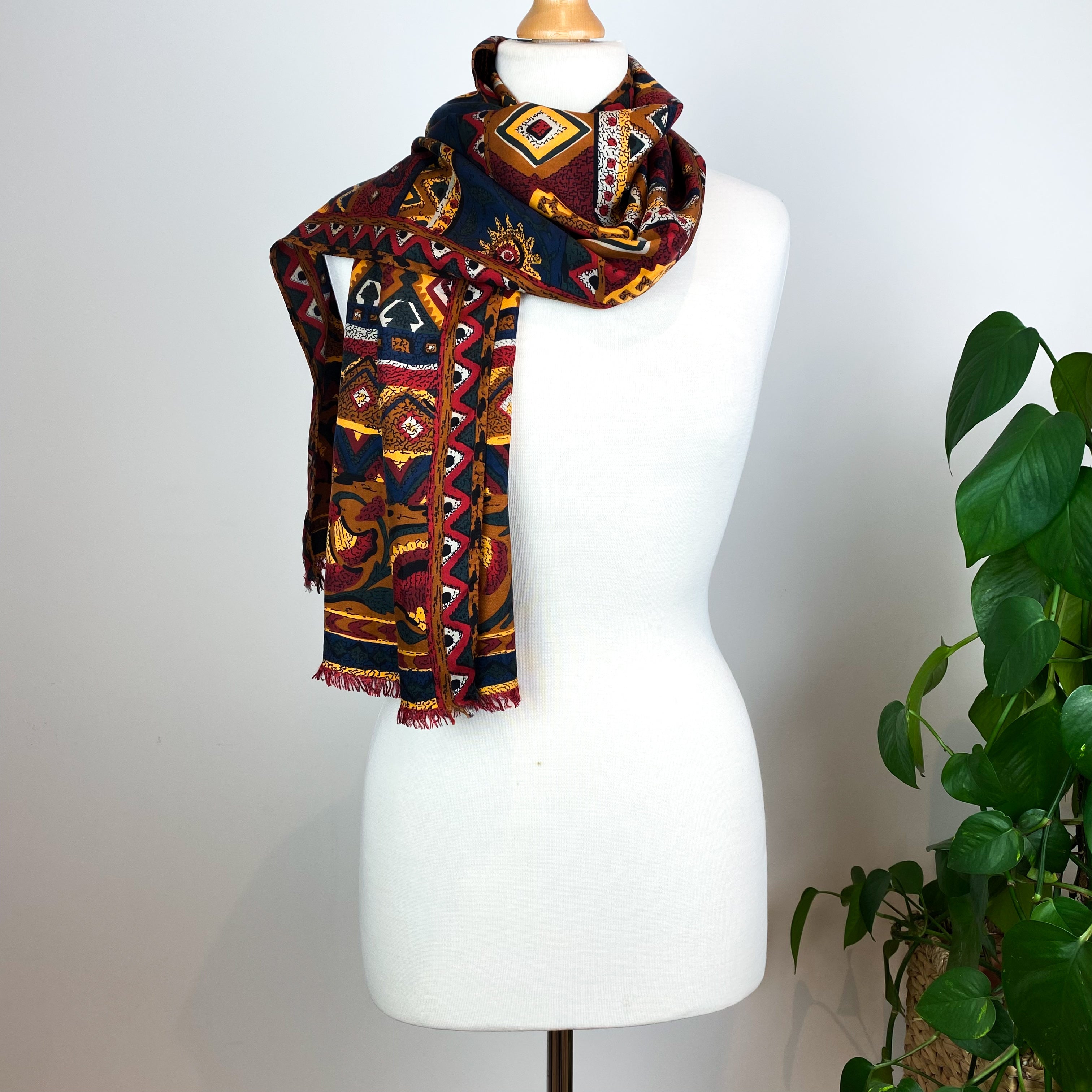 1970s Jaeger Vintage Silk Scarf