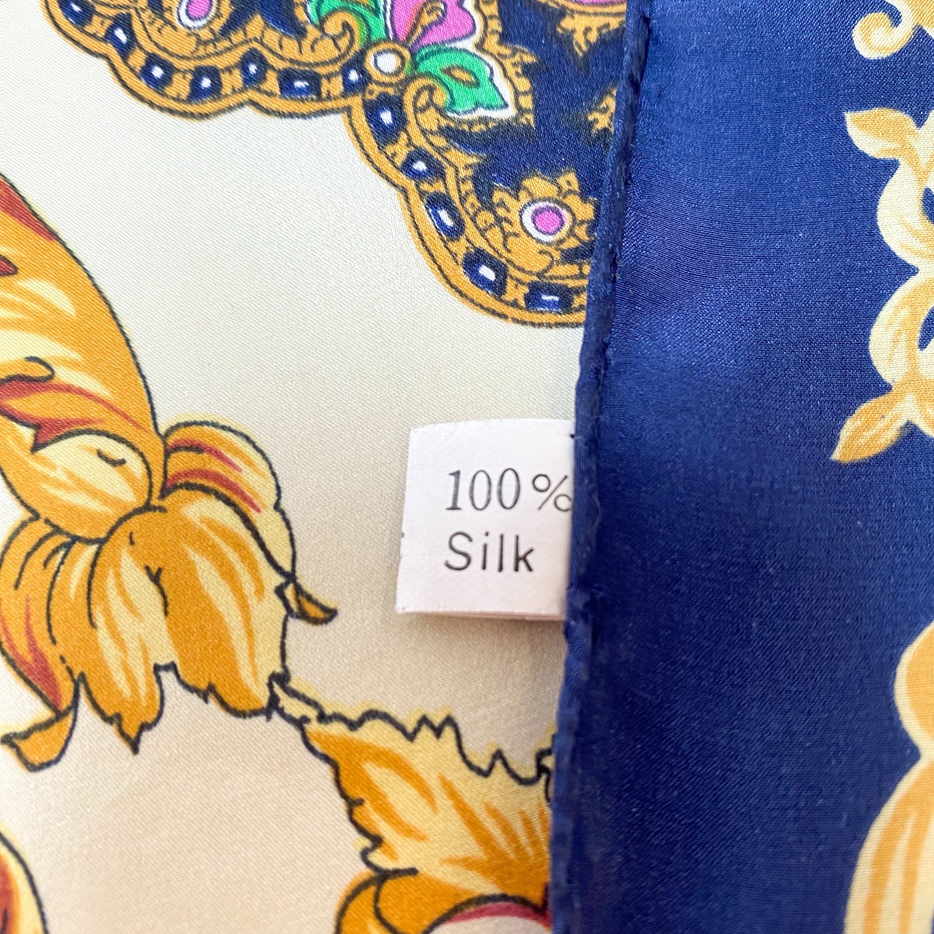 Baroque Style Vintage Silk Scarf