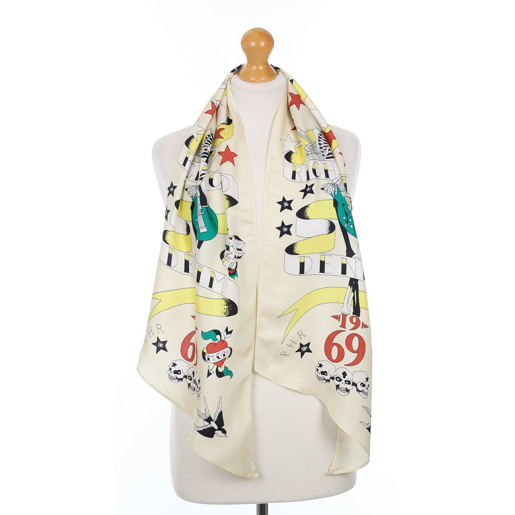 Pristine Richmond Denim Pop Art Silk Scarf