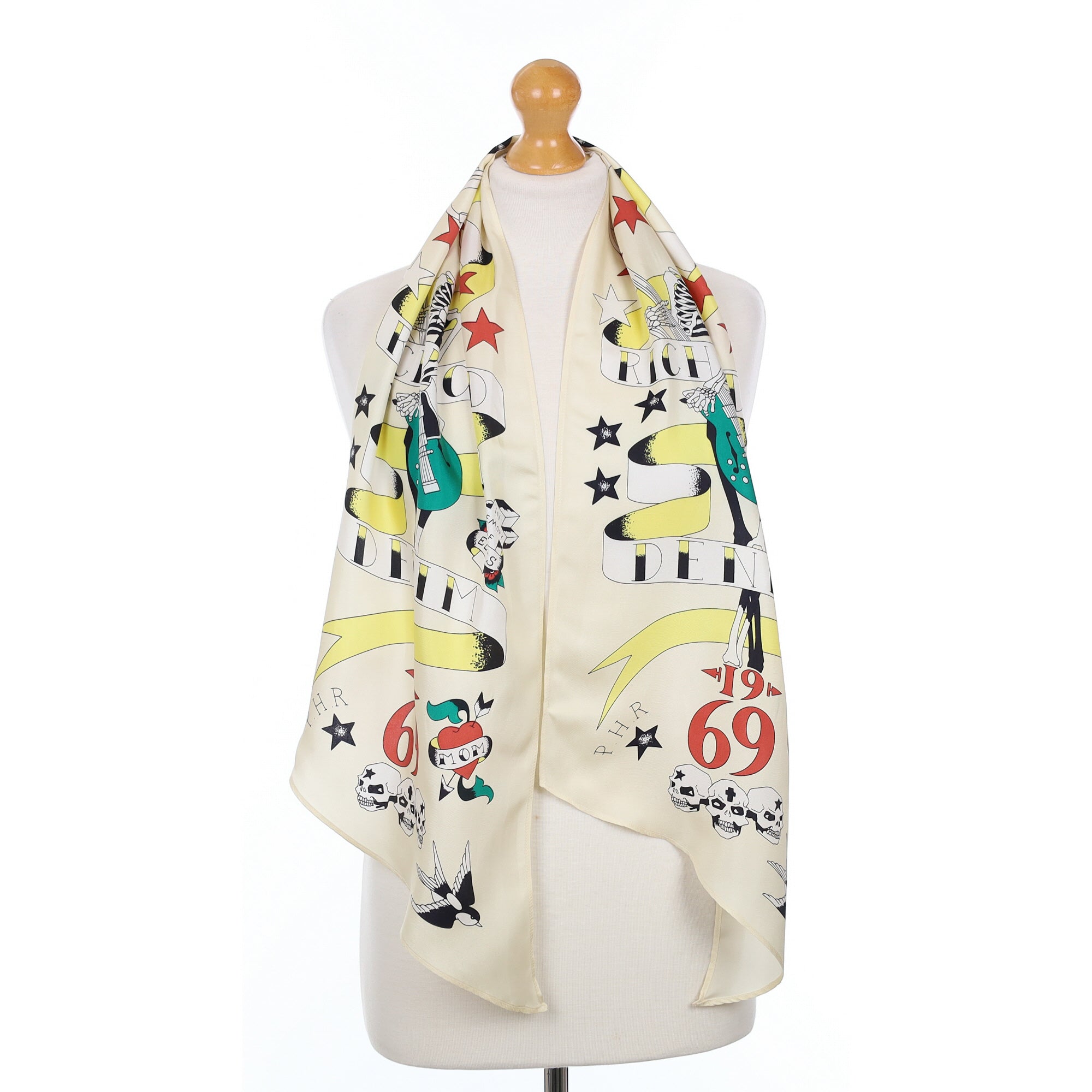 Pristine Richmond Denim Pop Art Silk Scarf