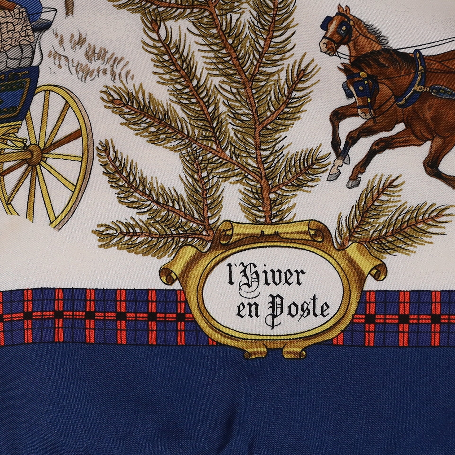 Hermès L’hiver en Poste Silk Scarf
