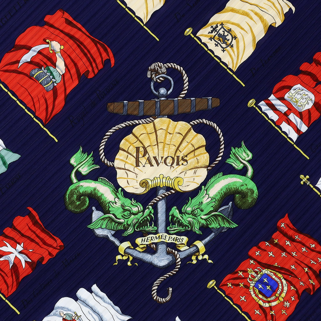 Brand NewHermès Pavois Plisse Silk Scarf