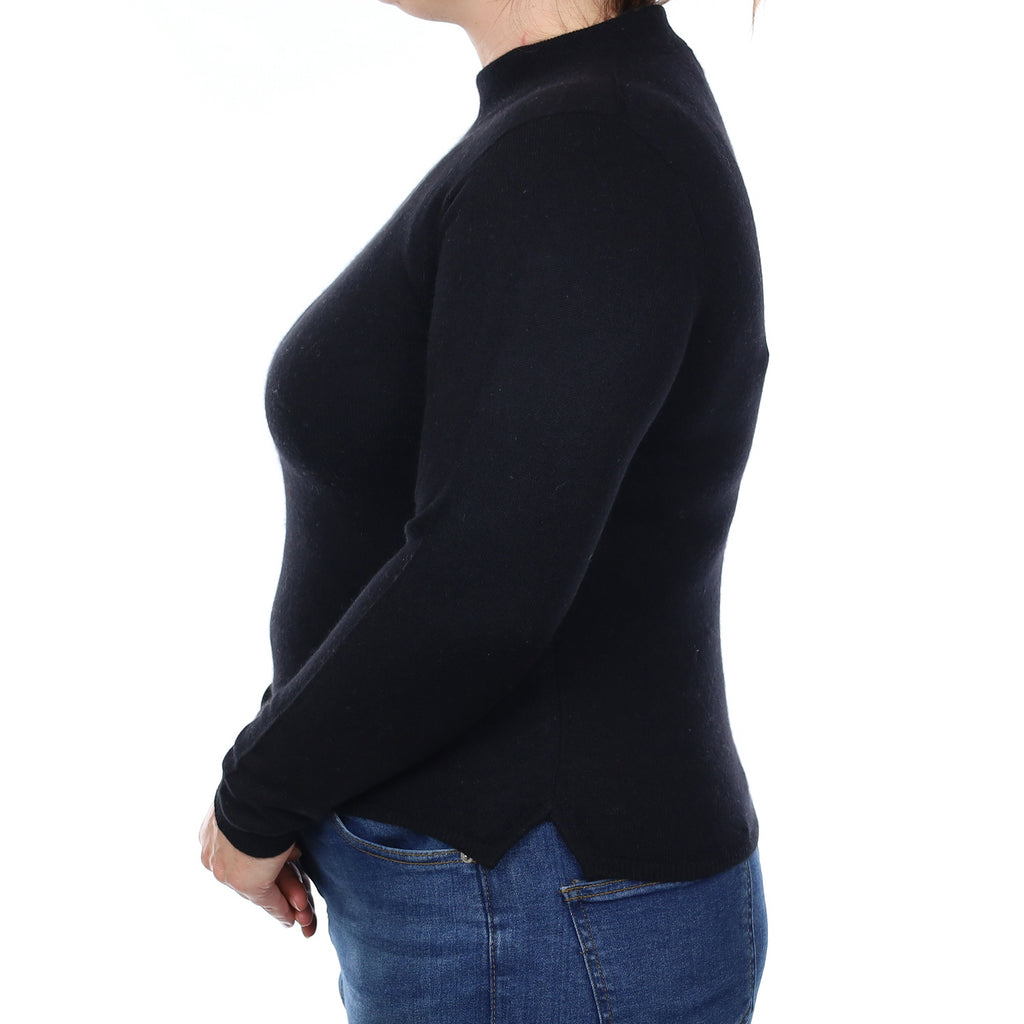 Black Cashmere Turtle Neck Jumper Large