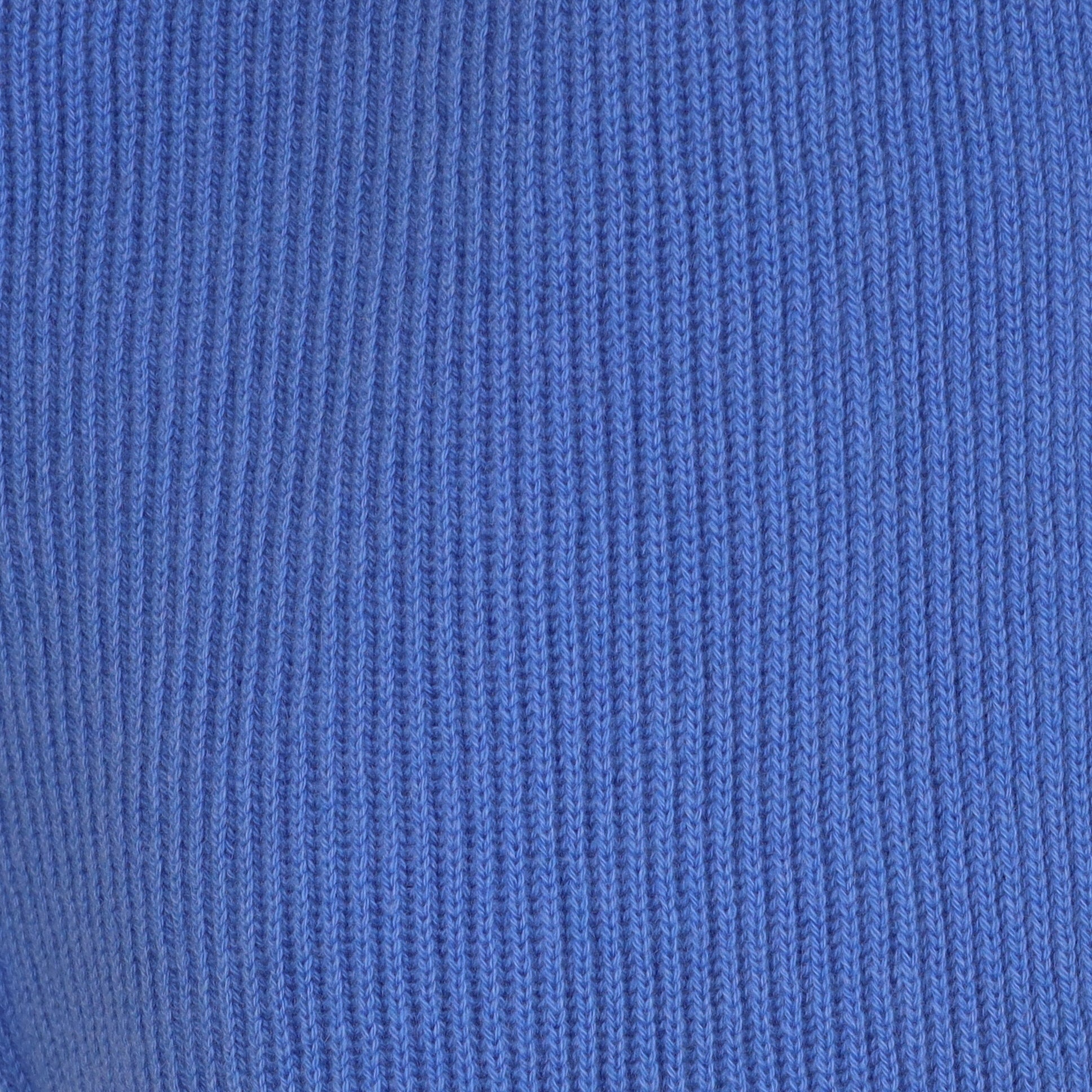 Brand New Scottish Cornflower Blue Rib Cashmere Scarf