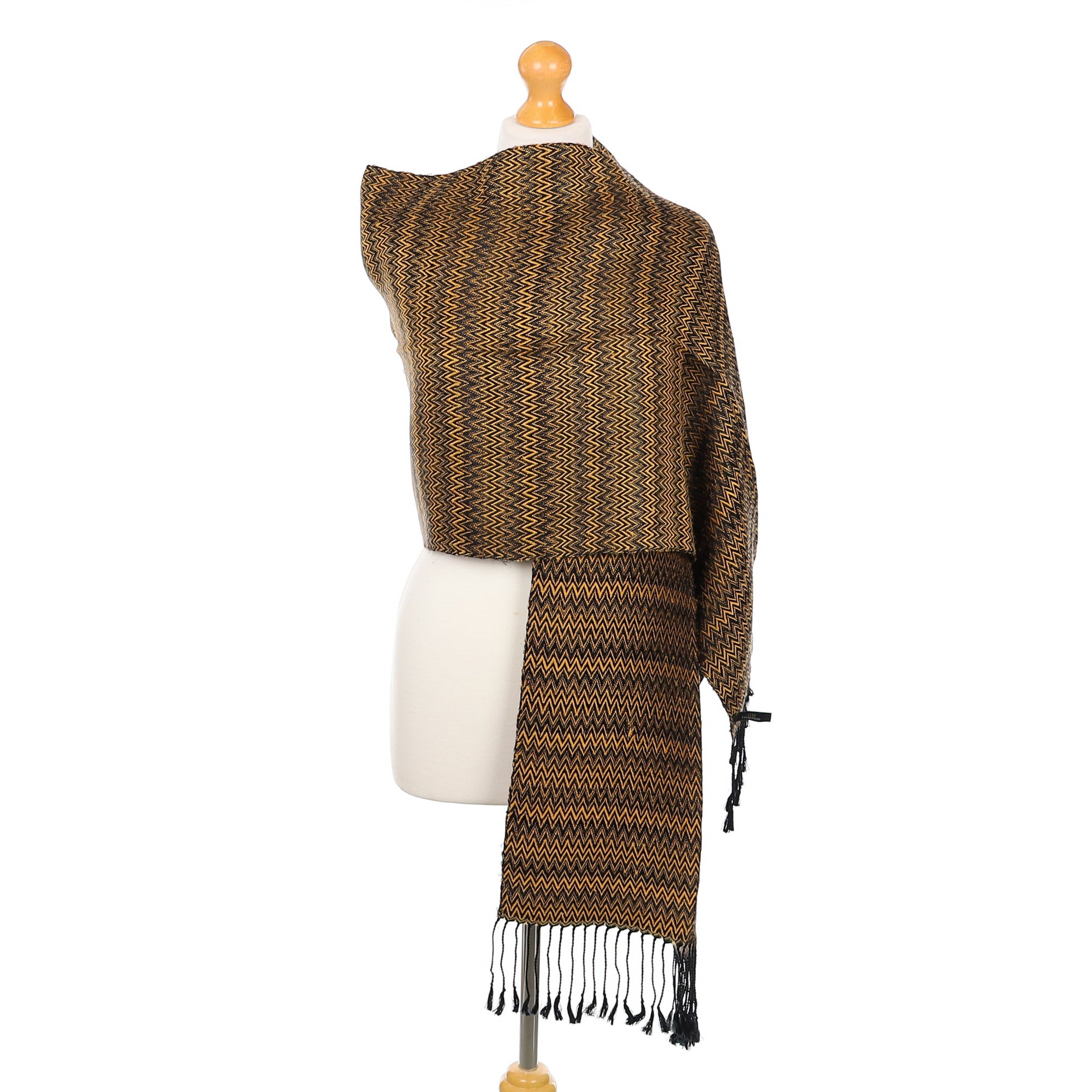 Jim Thompson Black & Gold Silk Wrap