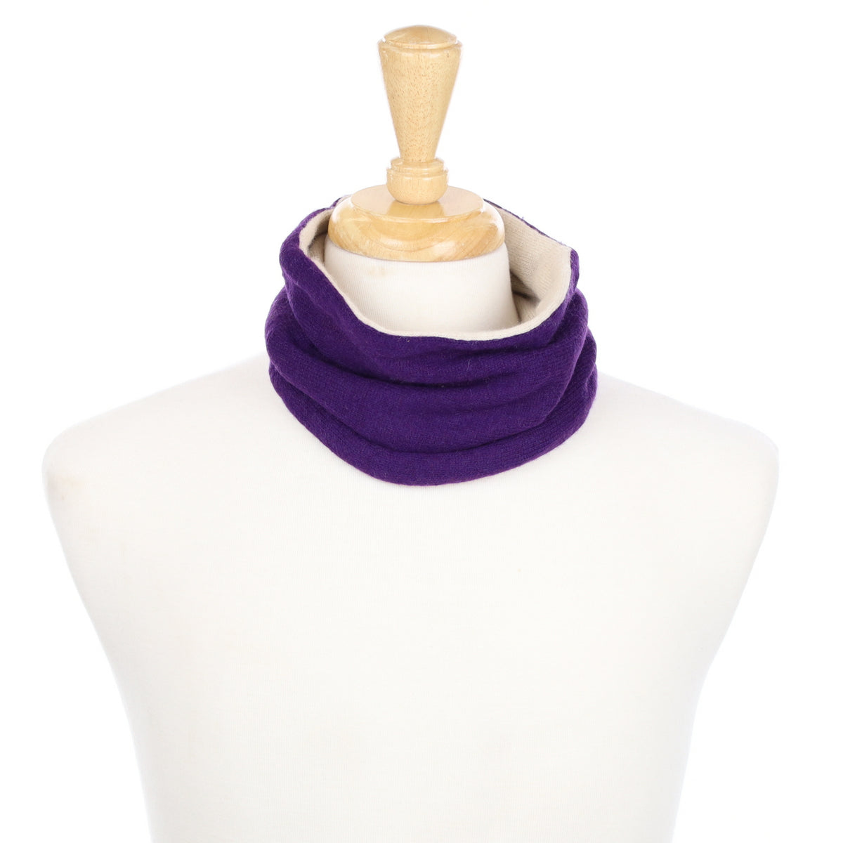 Iris Purple and Cream Neck Warmer