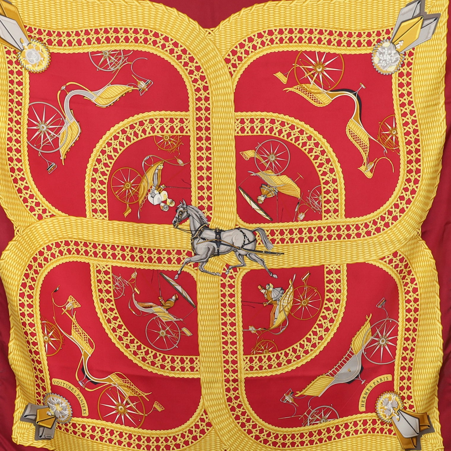 Hermès Voitures Paniers Silk Scarf
