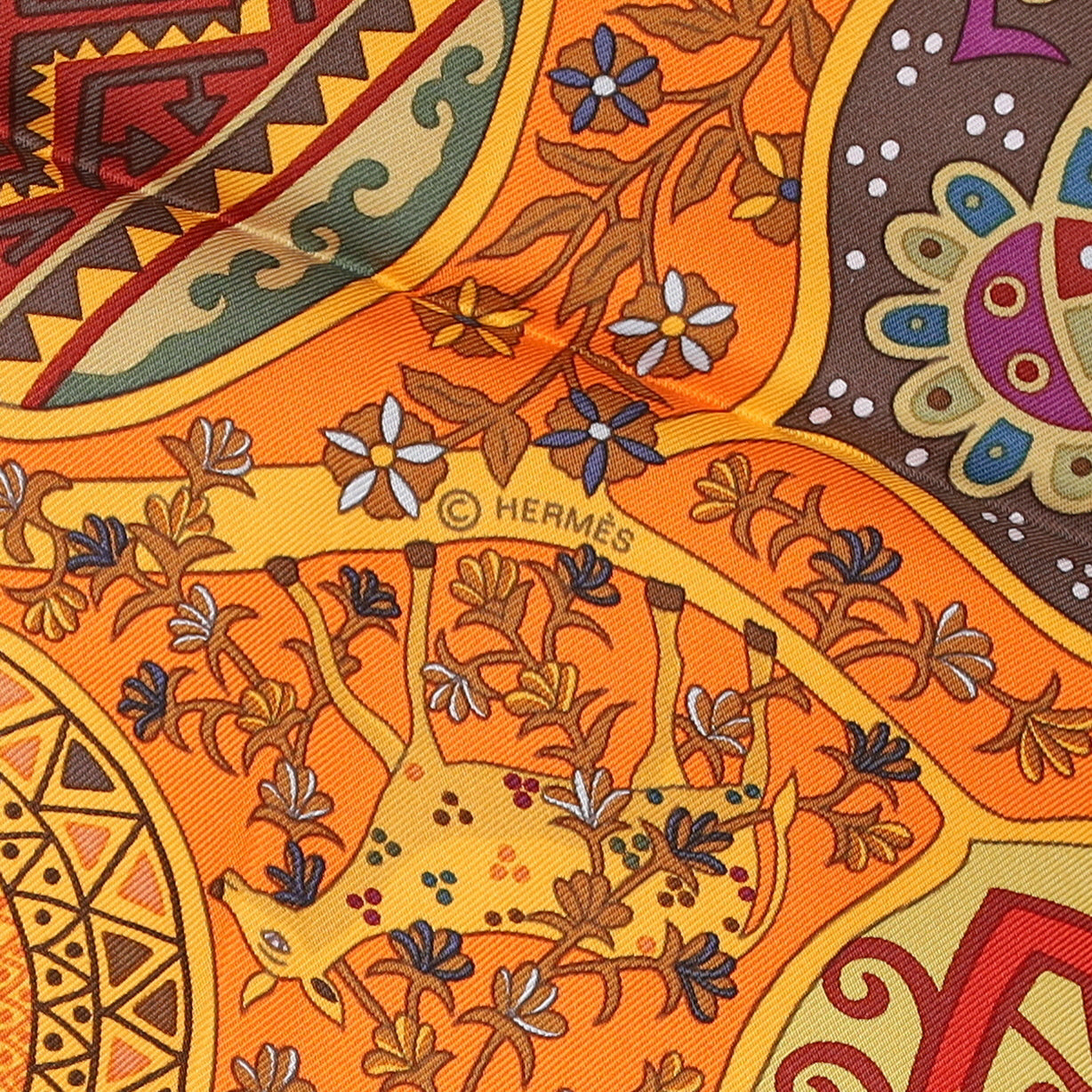 Brand New Boxed Hermès L’ Arbre de Vie Silk Scarf Quite Rare