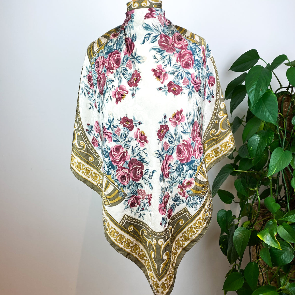 Alfred Sung Vintage Silk Scarf