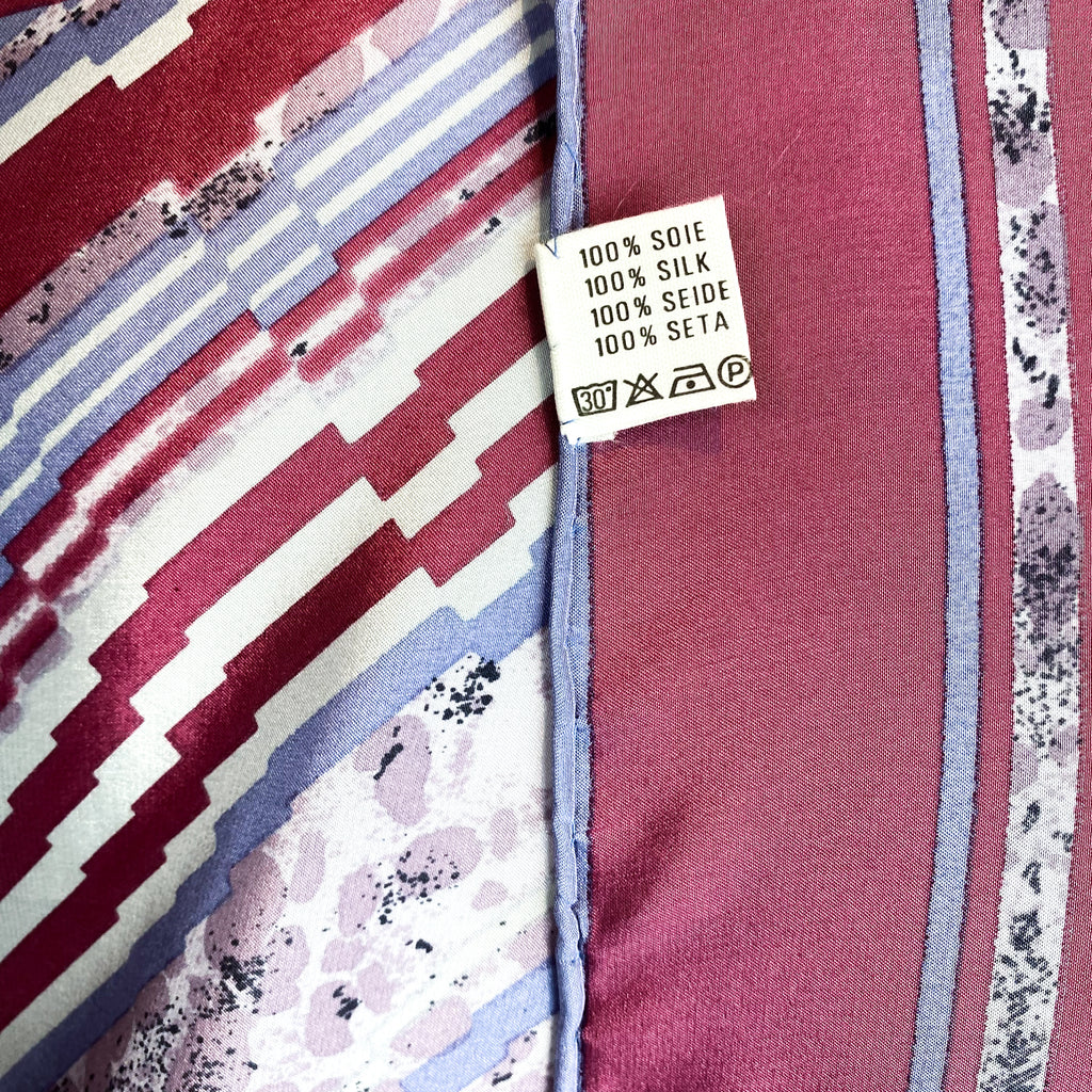 Ostinelli Pink Striped Silk Scarf