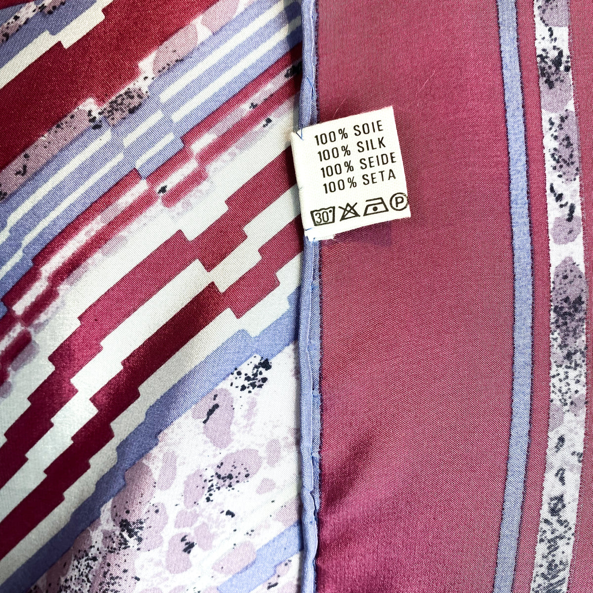 Ostinelli Pink Striped Silk Scarf