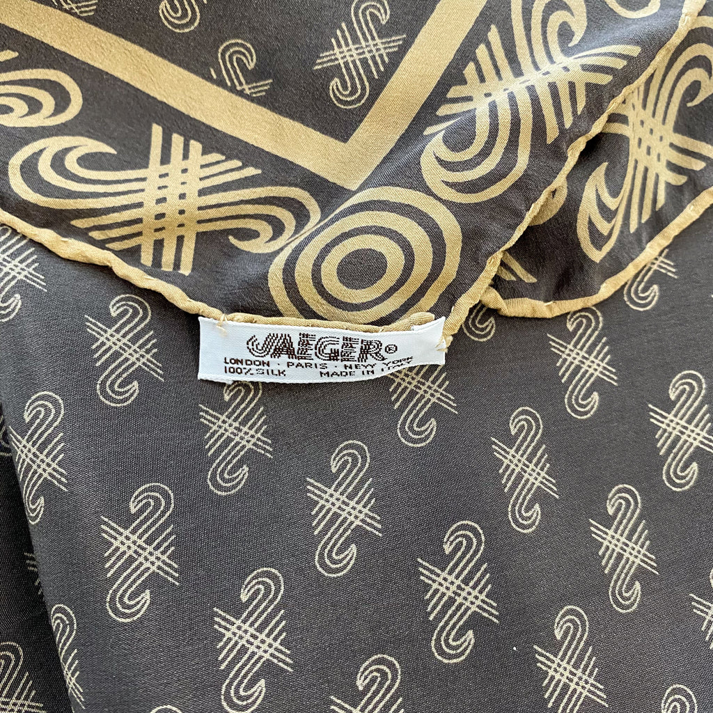 1970’s Jaeger Logo Silk Scarf