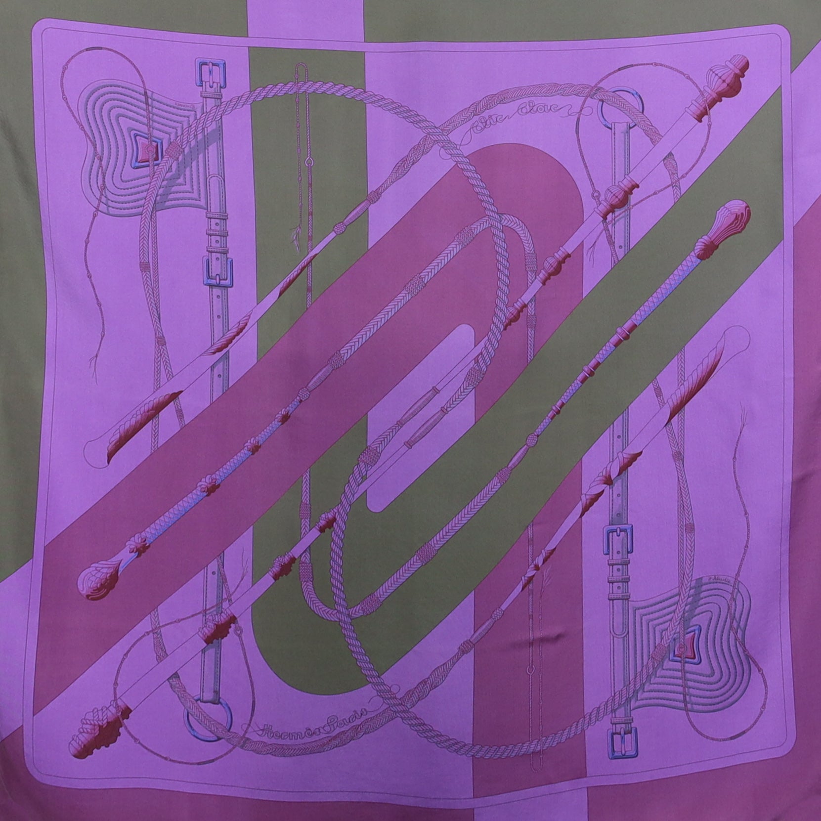 Immaculate Boxed Hermès Clic Clouc Silk Scarf