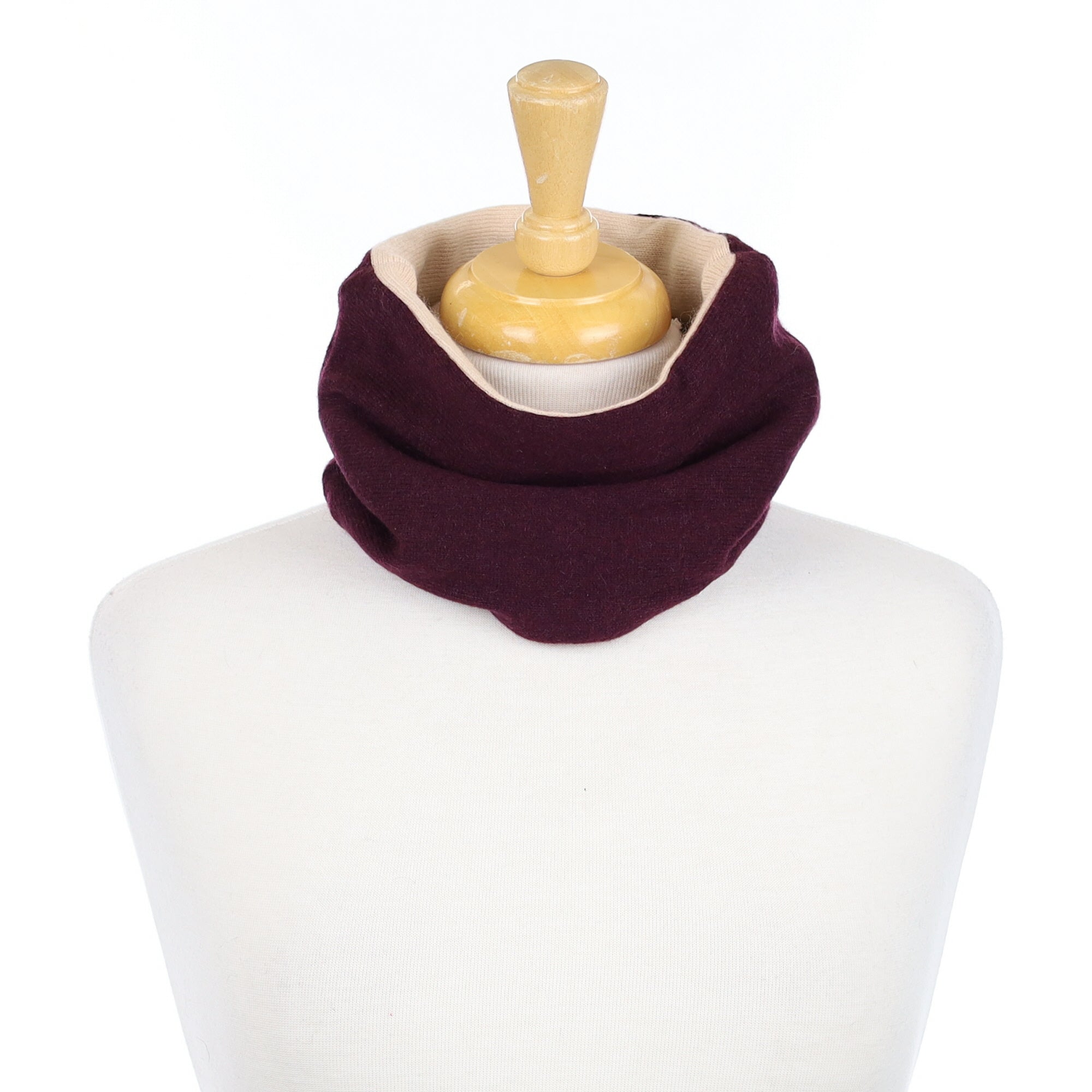 Blackberry and Neutral Neck Warmer