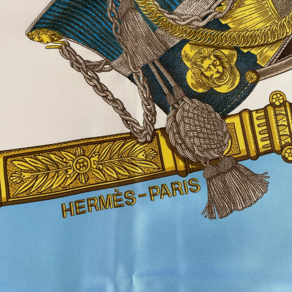 Pristine Boxed Hermès Grand Uniforme Silk Scarf