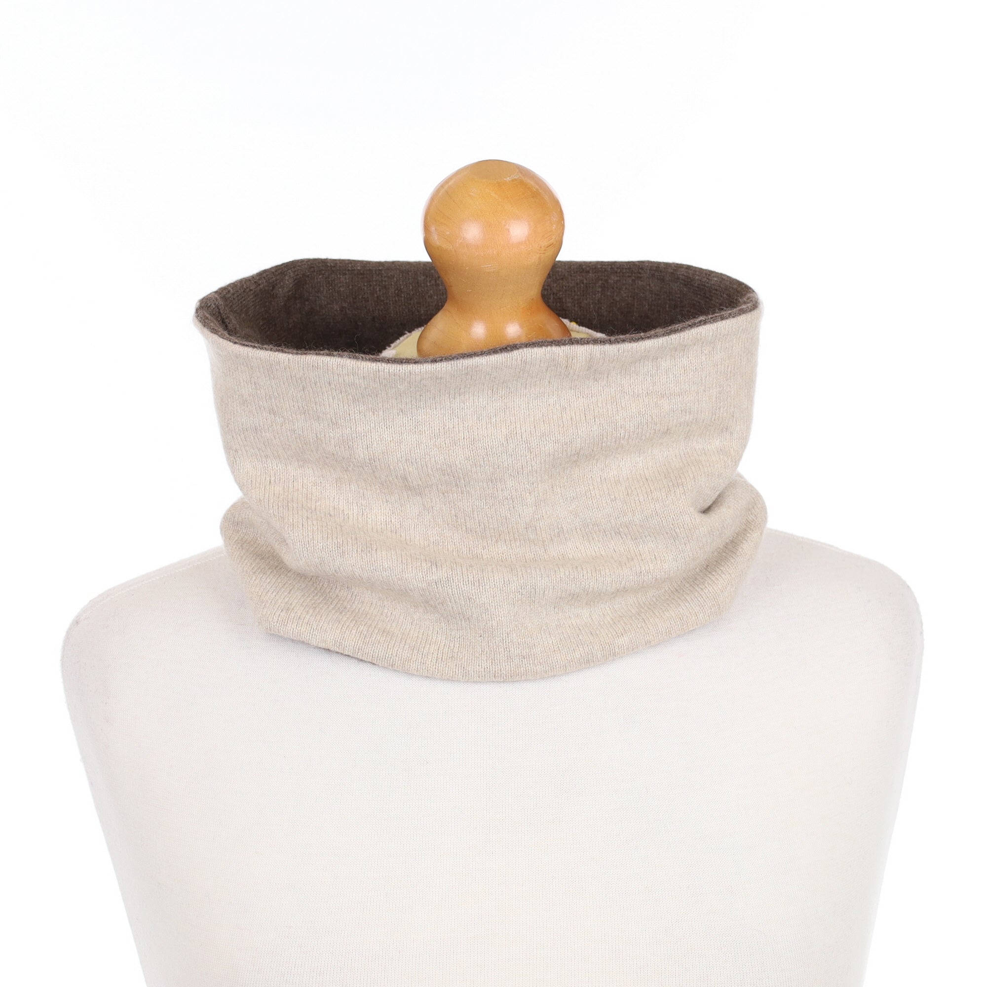 Peppercorn Brown and Oatmeal Neck Warmer