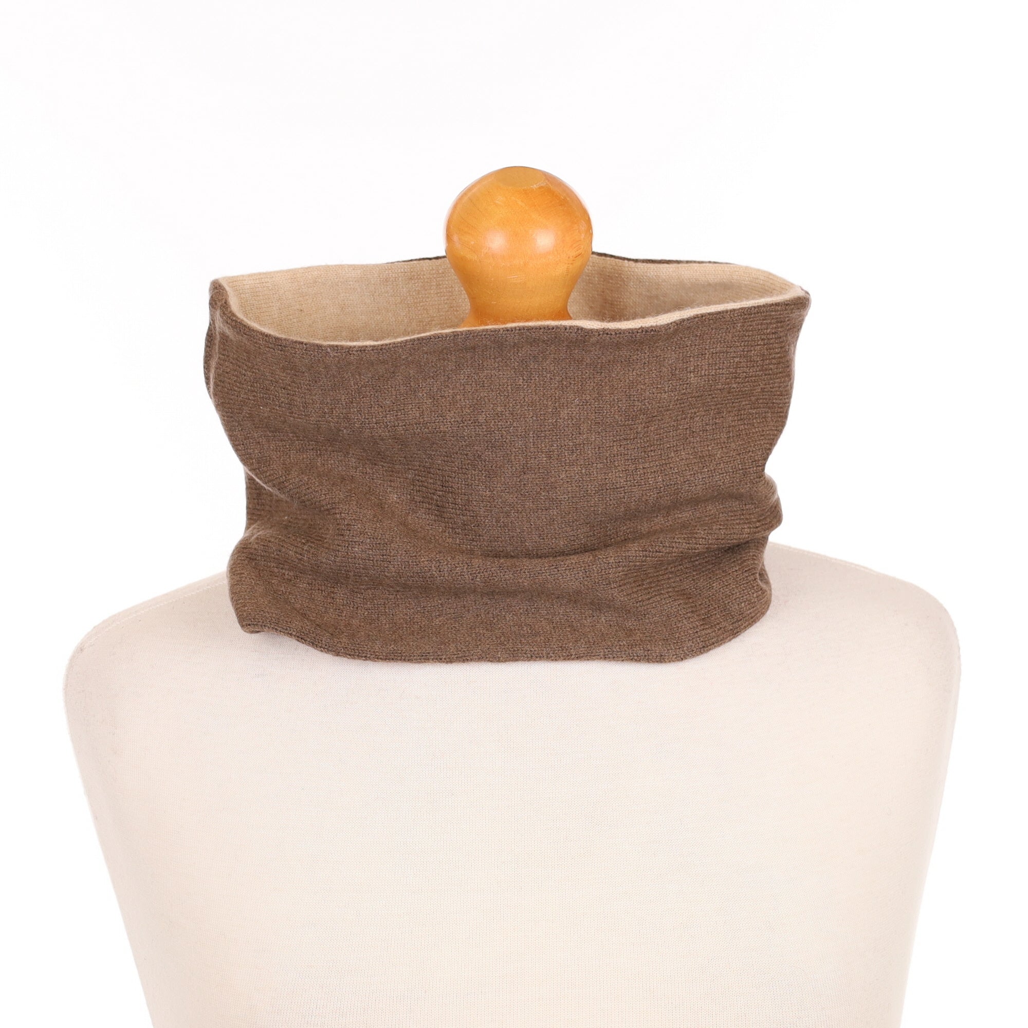 Men’s Mole Brown and Oatmeal Marl Neck Warmer