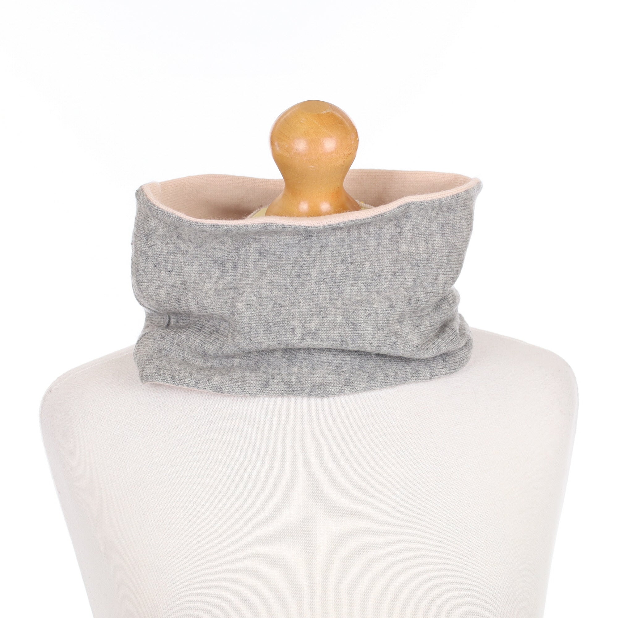 Smoke Grey and Nude Pink Neck Warmer